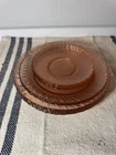 Arcoroc France Rosaline Pink Swirl Depression Glass Plate 8” - 5.5” Set Of 9 A1