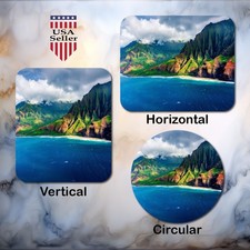 Karalao Beach on The Napali Coast Premium Mouse Pad Mousepad Desk Mat Non-Slip