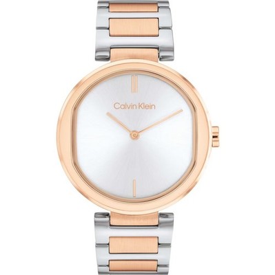 CK Calvin Klein Uhr Timeless 25200251 Damenuhr Roségold Silber Armbanduhr Quarz