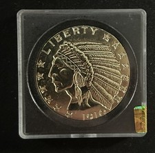 Coin $5 Indian Head Gold 1910 GOLD ACT Certified Hologram Half Eagle AU