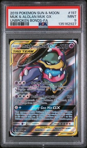 Muk & Alolan Muk-GX graded PSA 9 for sale on eBay