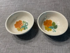 Vintage Set Of 2 Franciscan Floral Earthenware 5.25" Soup Cereal Bowls Retro
