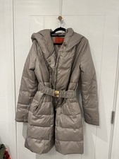 Mango Suit Belted Puffer Coat with Hood - Size S/M