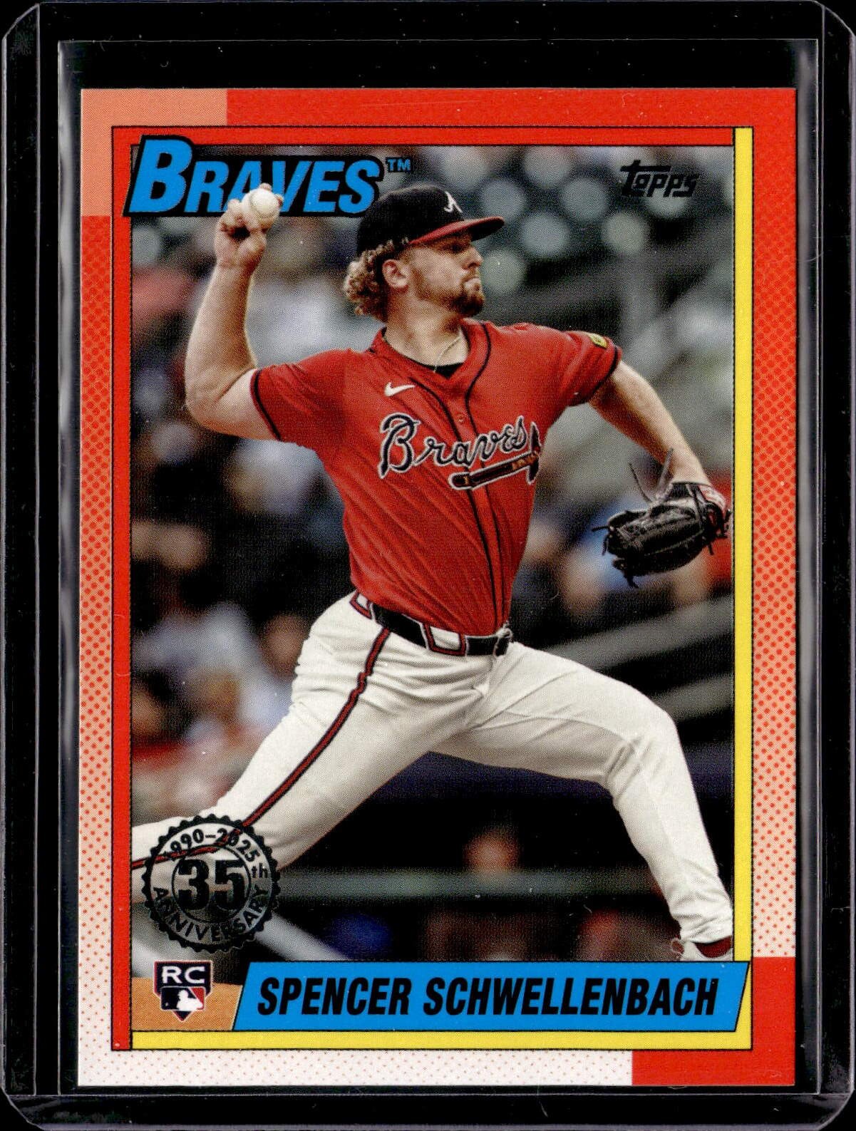 2025 Topps #T90-34 Spencer Schwellenbach 1990 Topps 35th Anniversary Braves RC