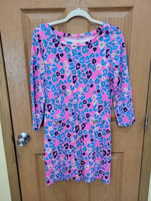 Lilly Pulitzer Dress Womens Medium Pink Blue Leopard Print Pima Cotton Pockets | eBay Lilly Pulitzer Dress Womens Medium Pink Blue Leopard Print Pima Cotton Pockets | eBay
