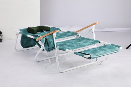 Tanning 1 PCS Aluminum Beach Lounge Chair Face Hole Footrest Portable Folding - Picture 8 of 18