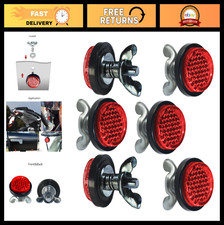 Red Reflective Motorcycle License Plate Bolts Nuts - M5 Mini Tag Screws 6pcs
