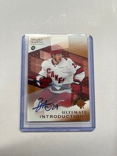 2024-25 UD Ultimate Debut Threads Bradly Nadeau #UI-BN Auto /199 Rookie Canes