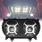 Dual LED DRL Headlight Projector High Low Beam Assembly for Road Glide 2015-2023