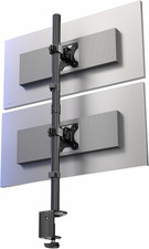 VIVO Dual Vertically Stacked Monitor Desk Mount, Extra Tall Adjustable Stand for
