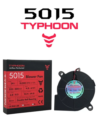 D3vil Design Typhoon 5015 radial Lüfter fan 24V bis zu 8,3 CFM stärker als Sunon