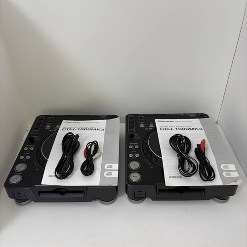 Pioneer CDJ-1000MK3 Pair DJ CD Player Set Tested Working w/ Power RCA Manual