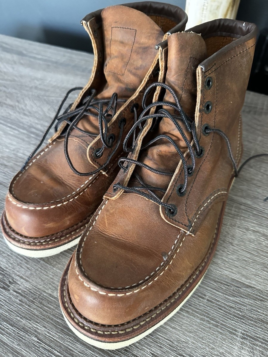 靴 Red Wing 1907 Classic Moc 7D Red Wing Classic 1907 Moc Toe Boot Size 7 D - Copper Rough and
