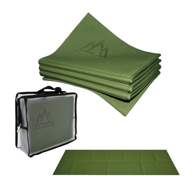 YoFoMat - Best Travel Yoga Mat - Green, Extra Long 72'', 1/6'' Thick -Foldable ...