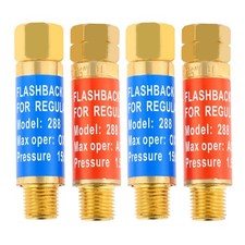 2 Set Oxygen Acetylene Flashback Arrestors Regulator End 9/16-18 Threads B Size