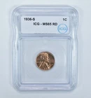 1936-S Lincoln Wheat Cent MS65 RD ICG