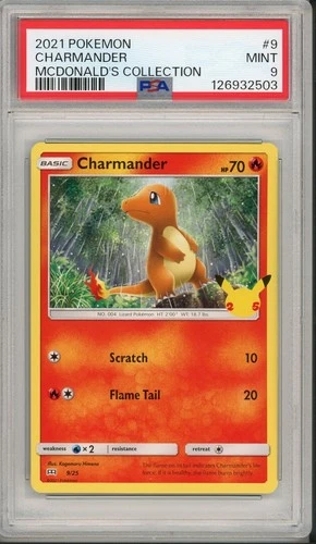 2017 Pokemon Mcdonald's Collection Charmander #9 PSA 9