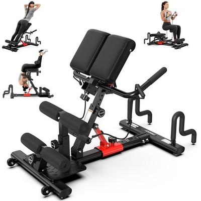 Roman Chair Back Extension Machine Adjustable Hyperextension Bench for Workout