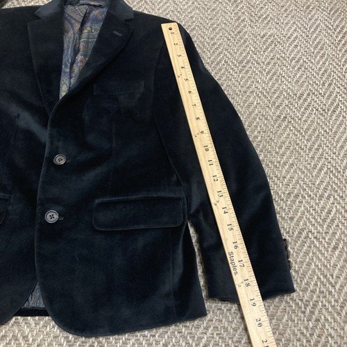 Lauren Ralph Lauren Blazer Boys 10 Regular Black Velour Preppy Wedding - Picture 6 of 11