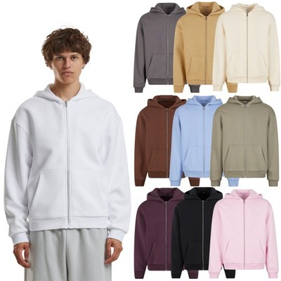 Build Your Brand Fluffy Zip Hoody Herren Kapuzenpullover Zipper Bedruckbar Warm