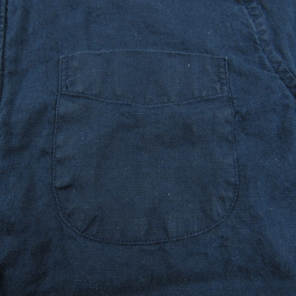 J Crew Shirt Mens Medium Blue Baird McNutt Irish Linen Button Down Classic Fit - Image 3 of 4