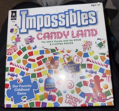Hasbro Impossibles Candy Land Jigsaw Puzzle 750 Borderless Puzzle Sealed NEW