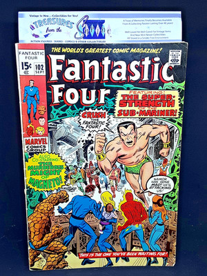 Fantastic Four #102 X-Men villain Magneto & Namor team up 1970 Lee Kirby Buscema