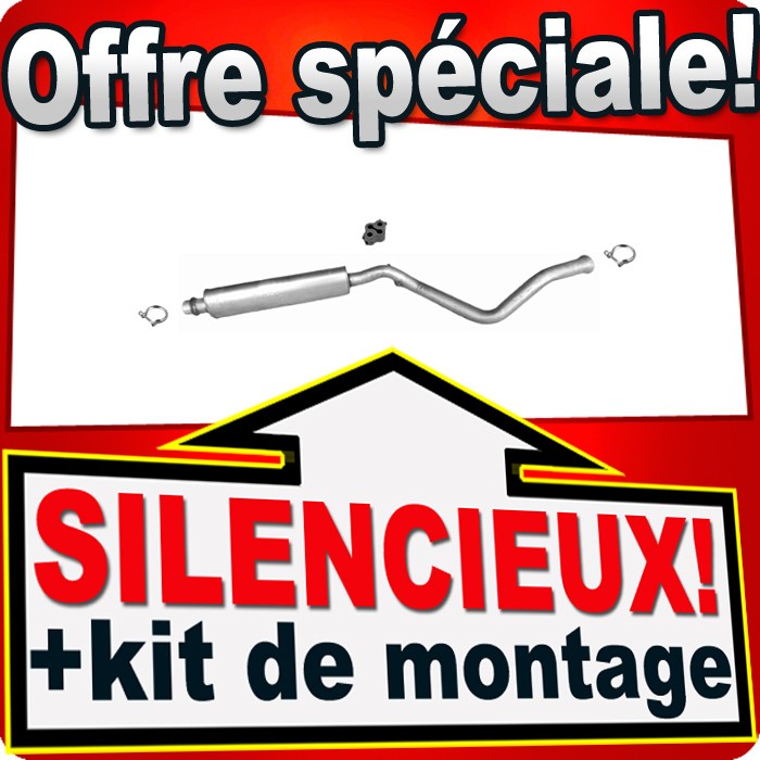 Silencieux intermédiaire pour remplacer échappement usé sur C4 Coupé et Peugeot 307 CC 2.0 de 177ch