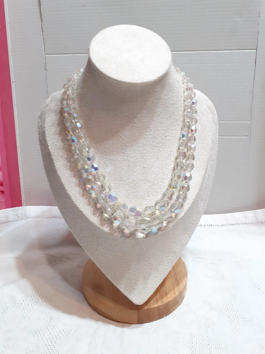 Collana con ciondolo solitario in zirconia cubica taglio cuscino placcata oro bianco 18KRGP vintage AI2 - Italia