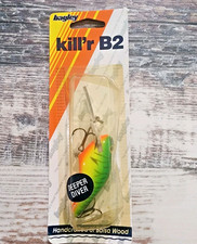 Bagley Killer B2 Wood Crankbait Deeper Diver 1/2 oz 2 in 8 ft Orange/Yellow