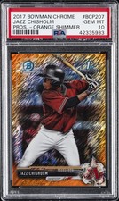 2017 BOWMAN CHROME PROSPECTS ORANGE SHIMMER #BCP207 JAZZ CHISHOLM #/25 PSA 10