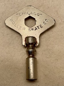 Vintage Chicago Roller Skate Key Wrench Tool Metal Adjustable Skate Key Antique