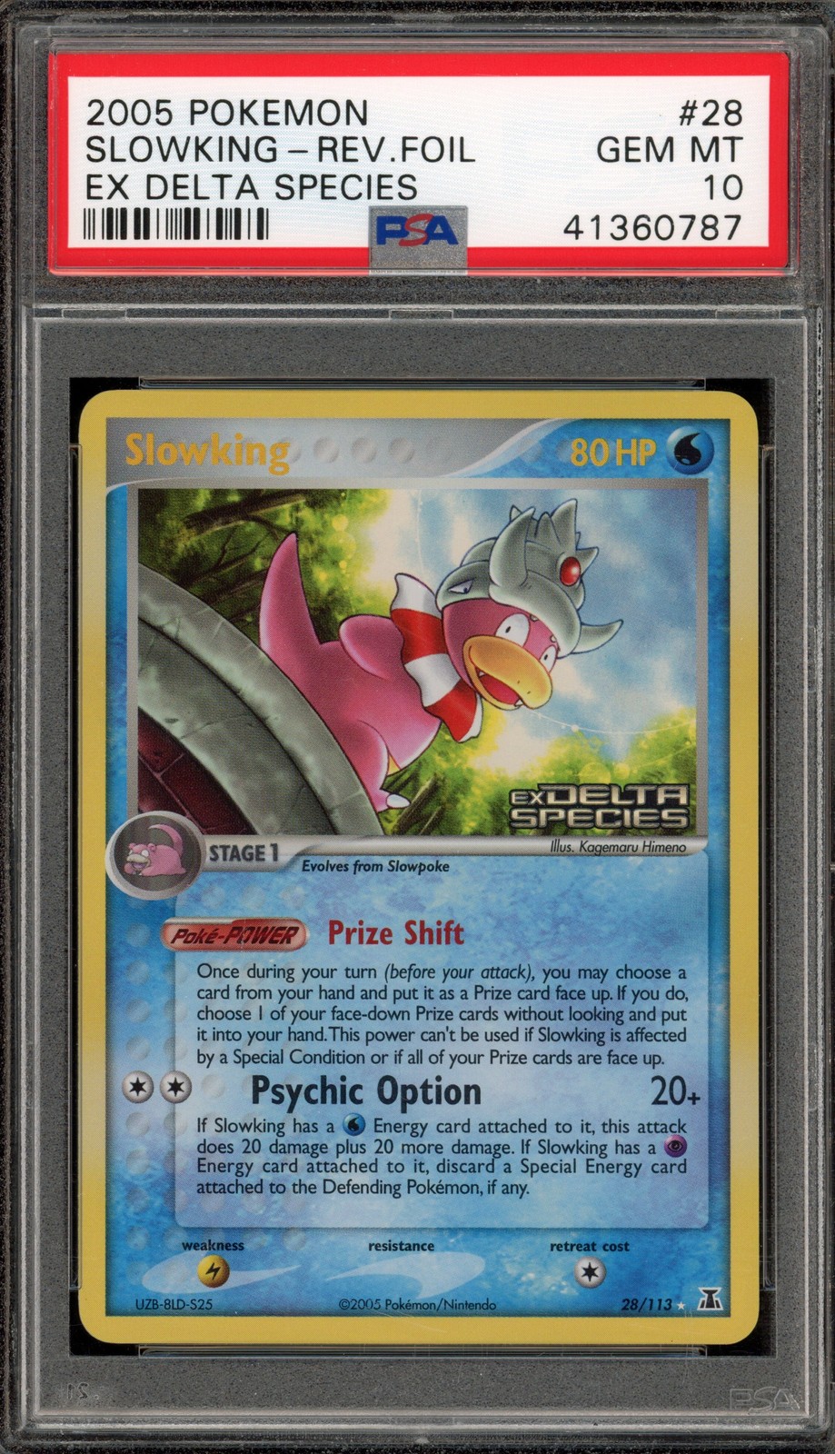 Pokemon Slowking EX Delta Species Reverse Holo Rare #28 PSA 10 Gem Mint