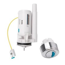 White 1PCS Water-saving Dual Flush Valve with Button Handle for One Piece