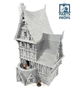 Massives Fantasy Mittelalter Ladengebäude für 28-32mm Tabletop Wargaming, RPG