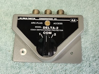 ALPHA DELTA 2 COAX ANTENNA SWITCH 2 POSITION SO239 CONNECTOR w/ SURGE PROTECTION