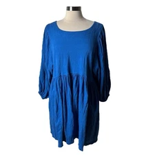 Free People Beach Get Obsessed Babydoll Dress in Sky Womens Size Medium