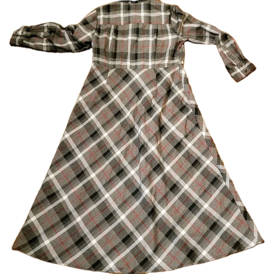 Vestido de invierno a cuadros Chadwicks Of Boston para mujer 12P botón dinero antiguo preppy Navidad Foto 2 de 4