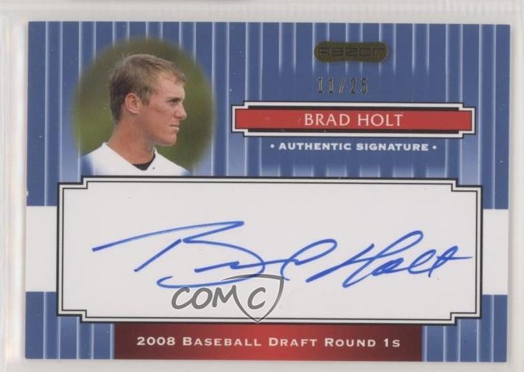 2008 Razor Signature Series Blue 11/25 Brad Holt #178 Auto 0jd0