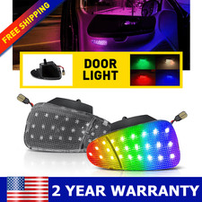 2pc Right Left Clear Rgb Side Door Courtesy Light 97-03 For Ford F150 F250 Parts