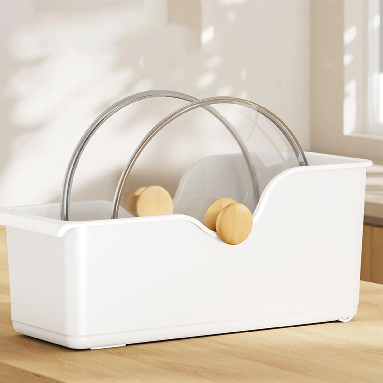 Storage Bin with Wheels Container Utility Modern Narrow Organizer for Garage