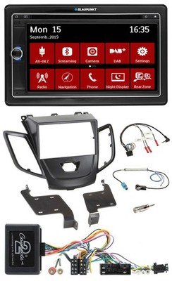 Blaupunkt Bluetooth DAB 2DIN USB DVD Lenkrad Autoradio für Ford Fiesta 10-13 sch