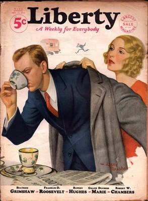 Liberty Weekly Magazine December 12th 1931 Leslie Thrasher Cover Silver Knees