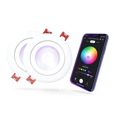  50467 Wi-Fi Smart 4" Swivel LED Recessed Lighting Kit 2-Pack, No Hub 