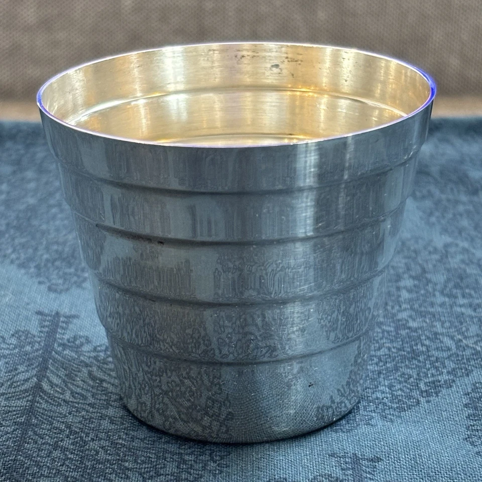 Antigo Tiffany & Co. Vidro de Tiro de Prata Esterlina / Jigger, Art Deco Pd. Raro em excelente estado usado - Imagem 4 de 4