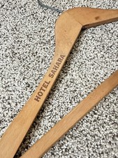 Vintage Hotel Sahara Las Vegas NV Casino Wooden Clothes Hanger Rare