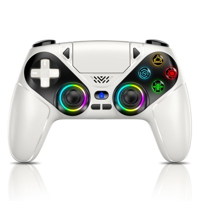 Gamrombo LED Wireless Controller for PS5, Compatible with PS5 Pro/Slim/PC, Du