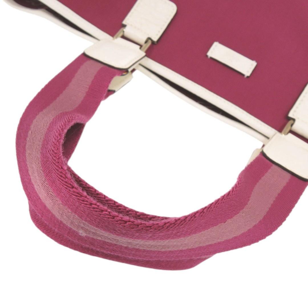 Gucci Canvas Tote Bag Wine Red White Used Women’s 35cm x 22.5cm thumbnail 8