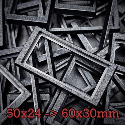50x24 auf 60x30 mm Rechteck Basis Konverter ABS Wargaming OBS Hobby Heaven UK