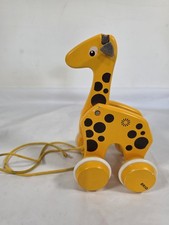 Brio Wooden Giraffe Pull-Along Classic Nodding Toy for Kids